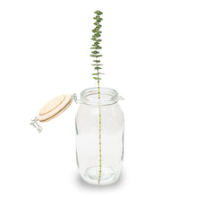 Clear Glass Jar-With Wooden Lid, Single Piece - Sharbatly.Club