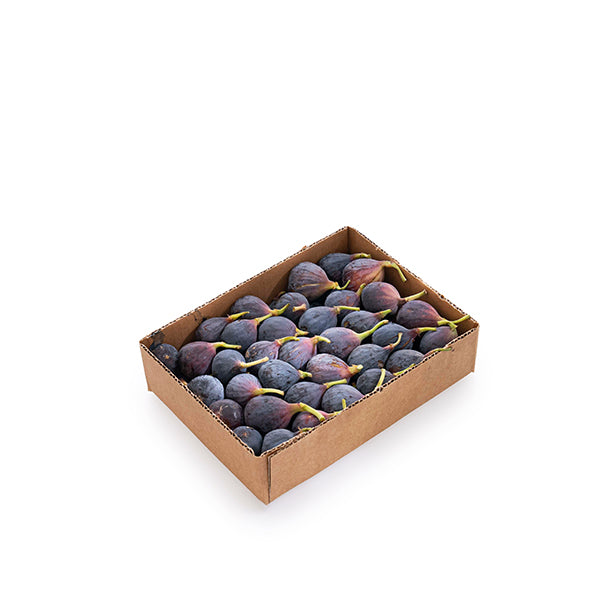 Fresh black Taif figs in a 1 kg pack from Hamat, showcasing ripe, sweet fruit with smooth dark skin and natural texture.