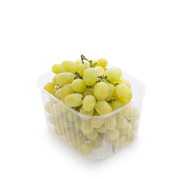 White seedless cotton candy grapes in a 1 kg punnet, fresh and plump, from Sharbatly.