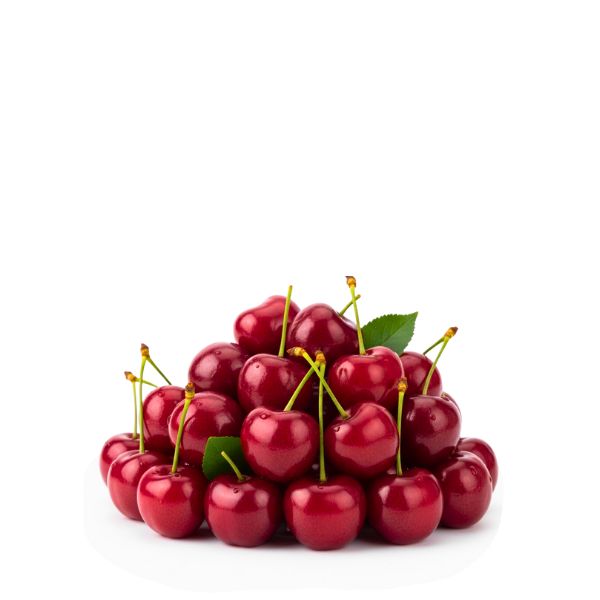 Fresh red cherries in a 0.25 kg pack from Sharbatly, showing ripe, glossy cherries with stems on a clean background.