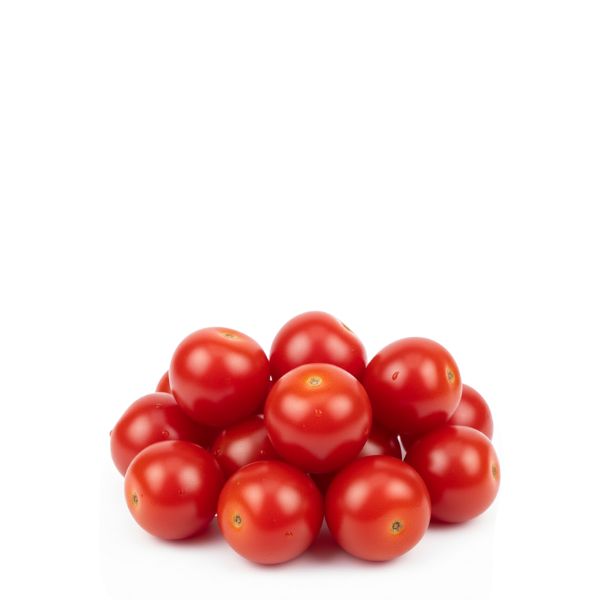 Fresh cherry tomatoes from Sharbatly, round and vibrant, packed in a 0.25 kg vegetable pack.
