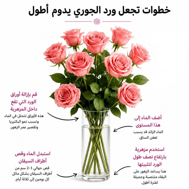 Bouquet of 10 pink and white roses from SQ Flora Kenya, showcasing fresh flower stems with vibrant blooms and green foliage.