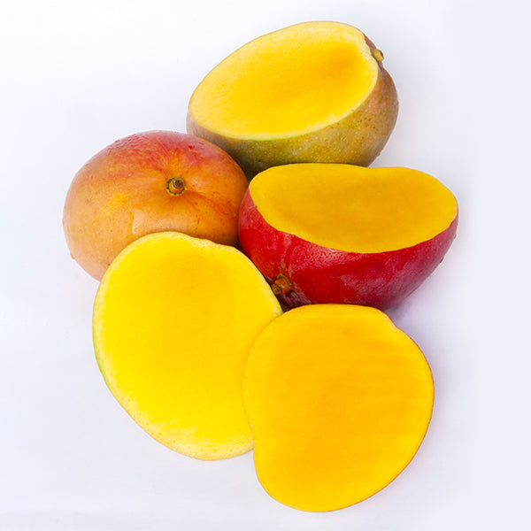 Holland Mango Tommy Atkins fruit for juice, 2 kg pack, fresh yellow-orange mangoes with smooth skin and ripe appearance.