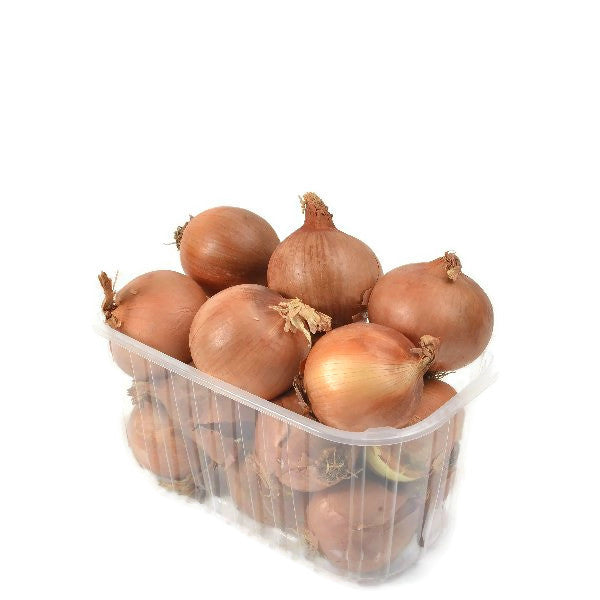Golden onions in a 2 kg bag from Local Market, fresh vegetables with crispy, layered skins ready for cooking or salads.
