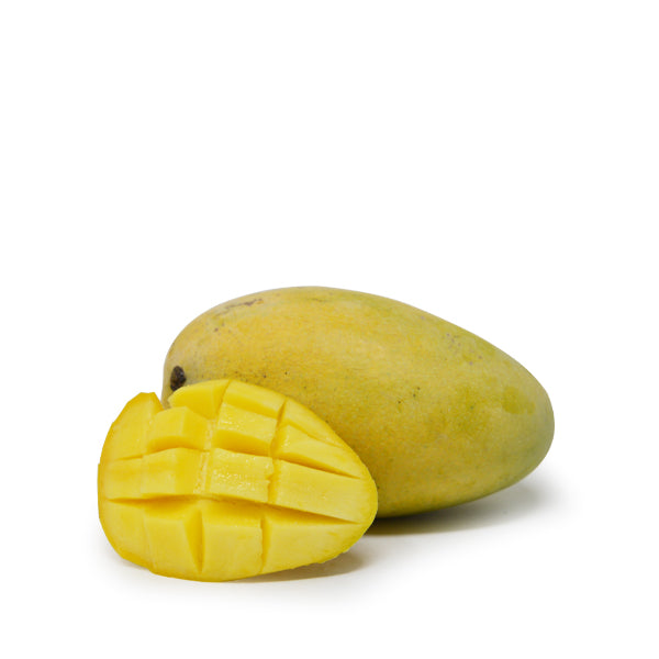 Fresh yellow mangoes from Local Market in a 3 kg carton, showcasing ripe, juicy mangoes ready for consumption.